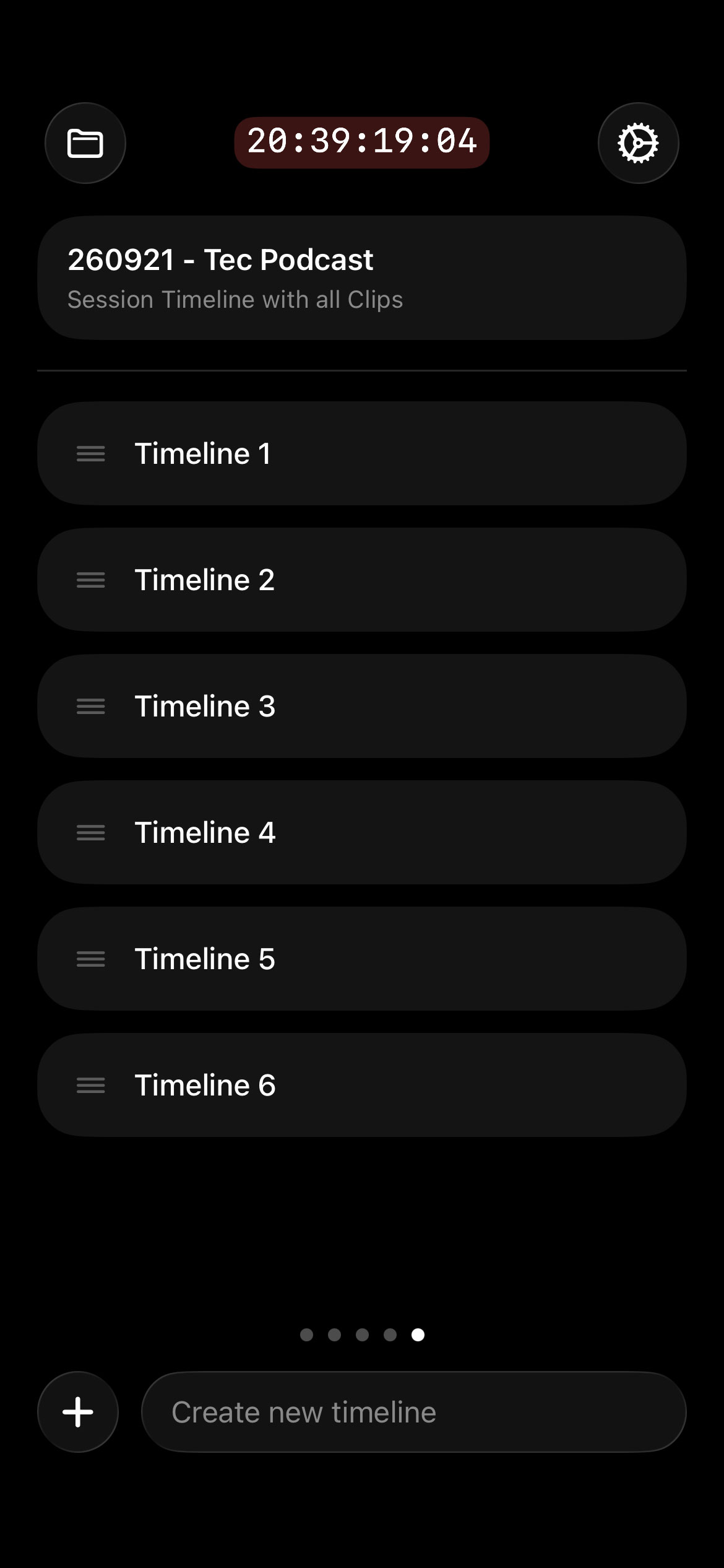 Timelines in the Marker app